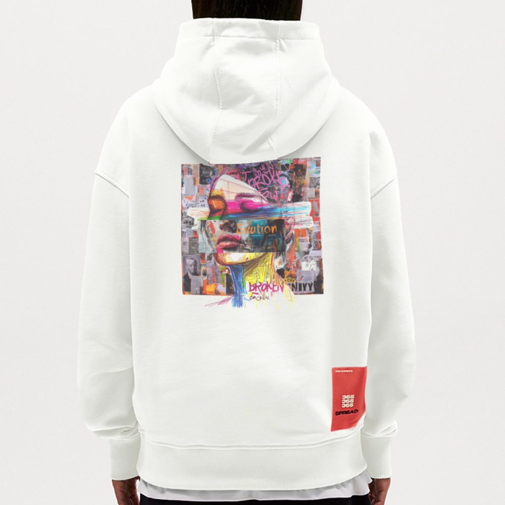 Callistara, Frau, 1st | Heavyweight Oversized Bio Hoodie, Unisex - OFF WHITE