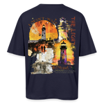 Morian, Leuchtturm, 1st | Breezy, Oversized Unisex T-Shirt - Navy