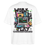 Aetherion, Laptop, 1st | Blaster, Oversize Bio T-Shirt, Unisex - Weiß