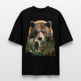 Ghadab, Bär, 1st | Blaster, Oversize Bio T-Shirt, Unisex - Schwarz