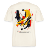 Quasaris, Banane, 1st | Essential, Relaxed Fit Unisex Bio T-Shirt - Naturweiß 
