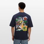 Ereban, Lippen, 1st | Breezy, Oversized Unisex T-Shirt - Navy