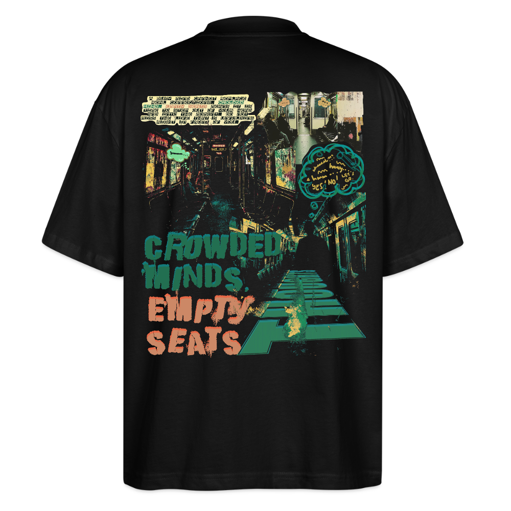 Gaian, U-Bahn, 1st | Blaster, Oversize Bio T-Shirt, Unisex - Schwarz