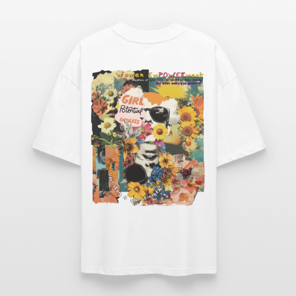 Vaelthar, Blumen, 1st | Blaster, Oversize Bio T-Shirt, Unisex - Weiß