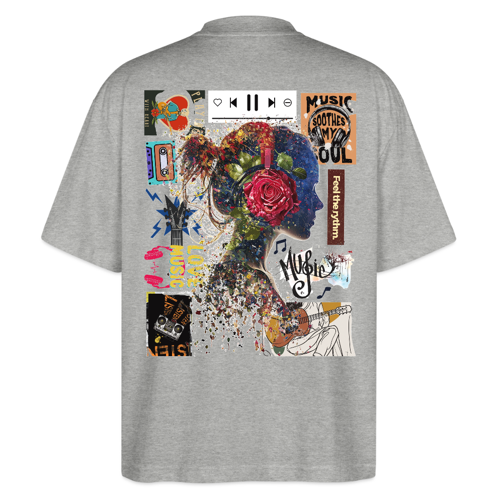 Altairon, Mädchen, 1st | Blaster, Oversize Bio T-Shirt, Unisex - Grau meliert
