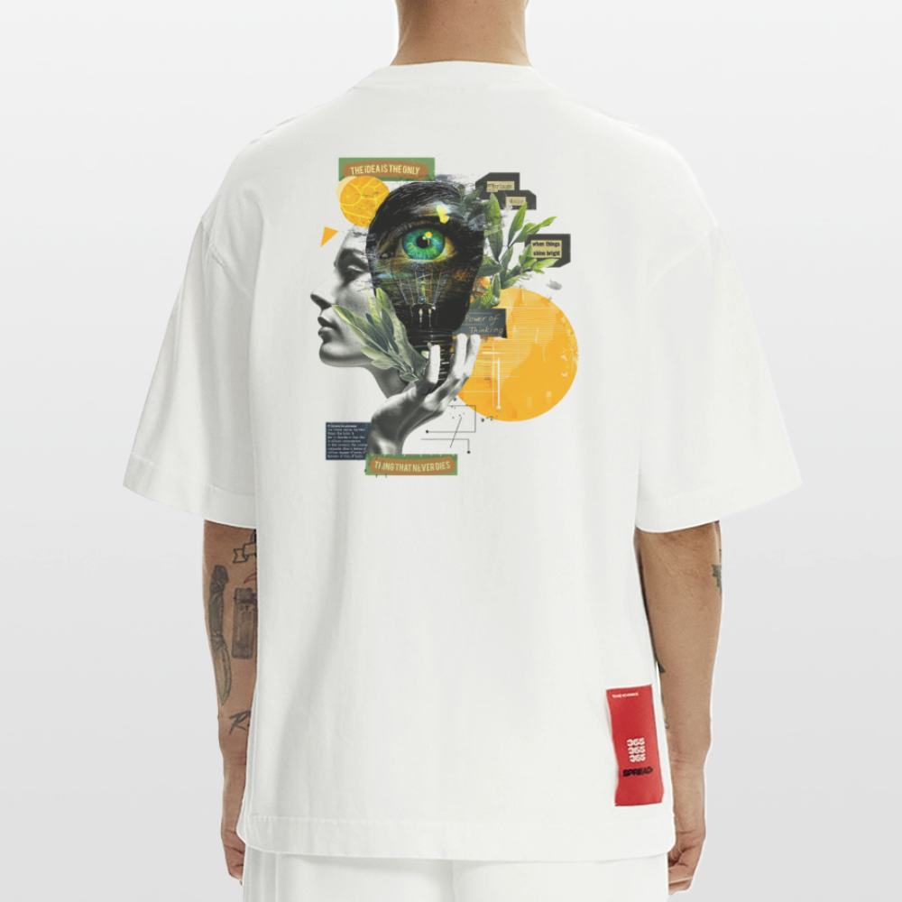 Stellara, Glühbirne, 1st | Heve, Heavyweight Oversized Bio T-Shirt, Unisex - OFF WHITE