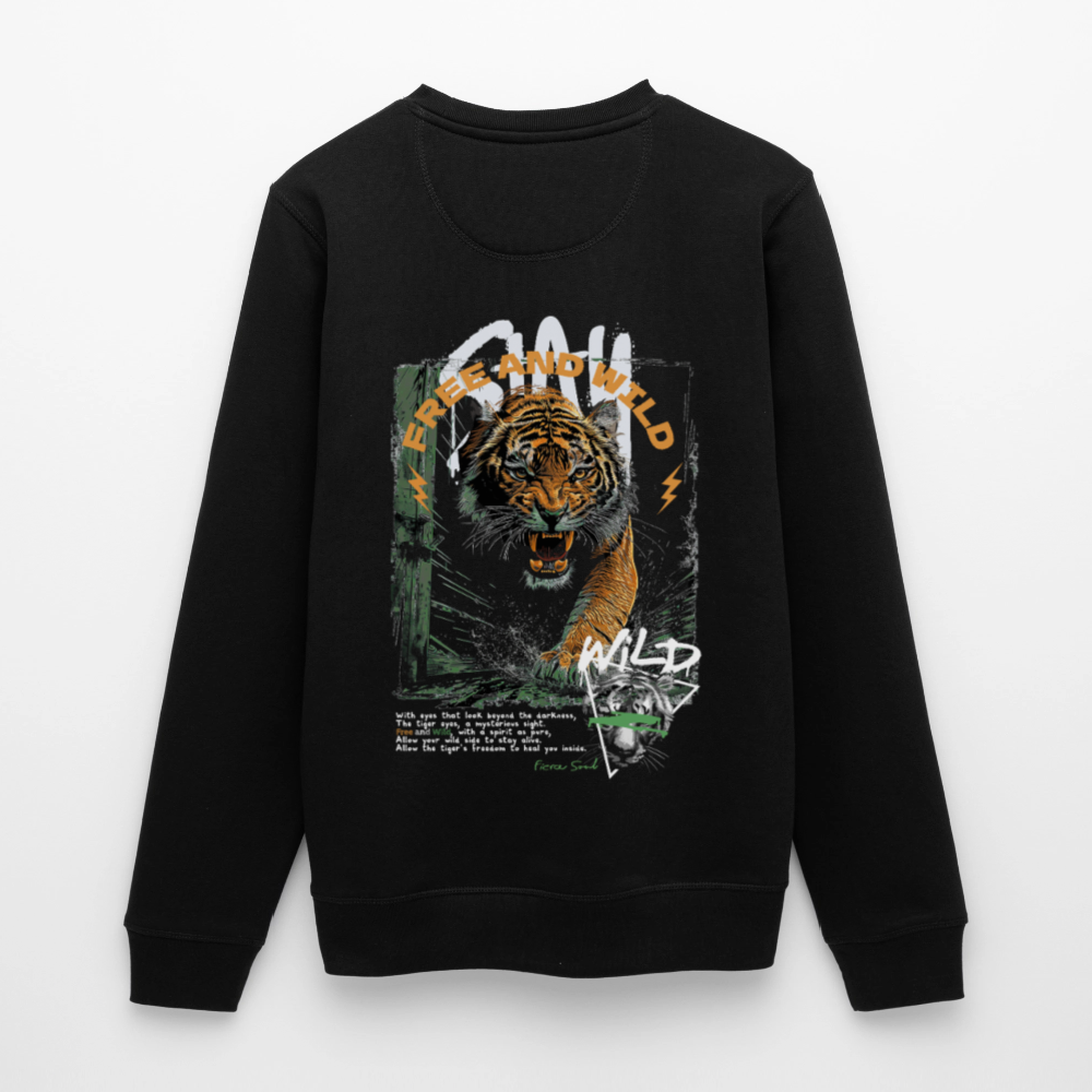 Demeter, Tiger, 1st | Roller, Unisex Bio-Sweatshirt - Schwarz