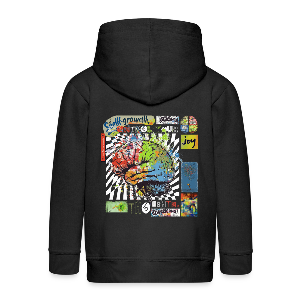 Apollon, Gehirn, 1st | Kinder Zip Hoodie - Schwarz