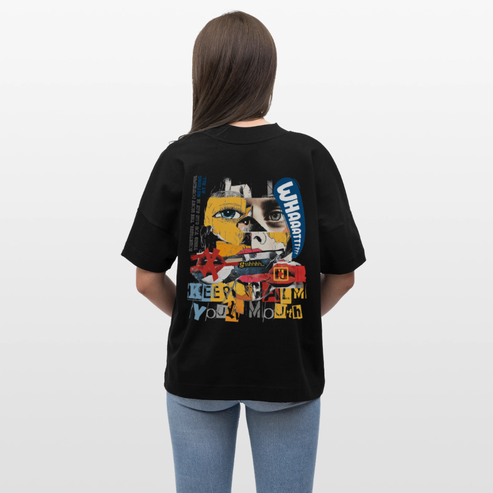 Kronan, Gesicht, 1st | Blaster, Oversize Bio T-Shirt, Unisex - Schwarz