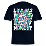 Raijin, Kassetten, 1st | Essential, Relaxed Fit Unisex Bio T-Shirt - Navy