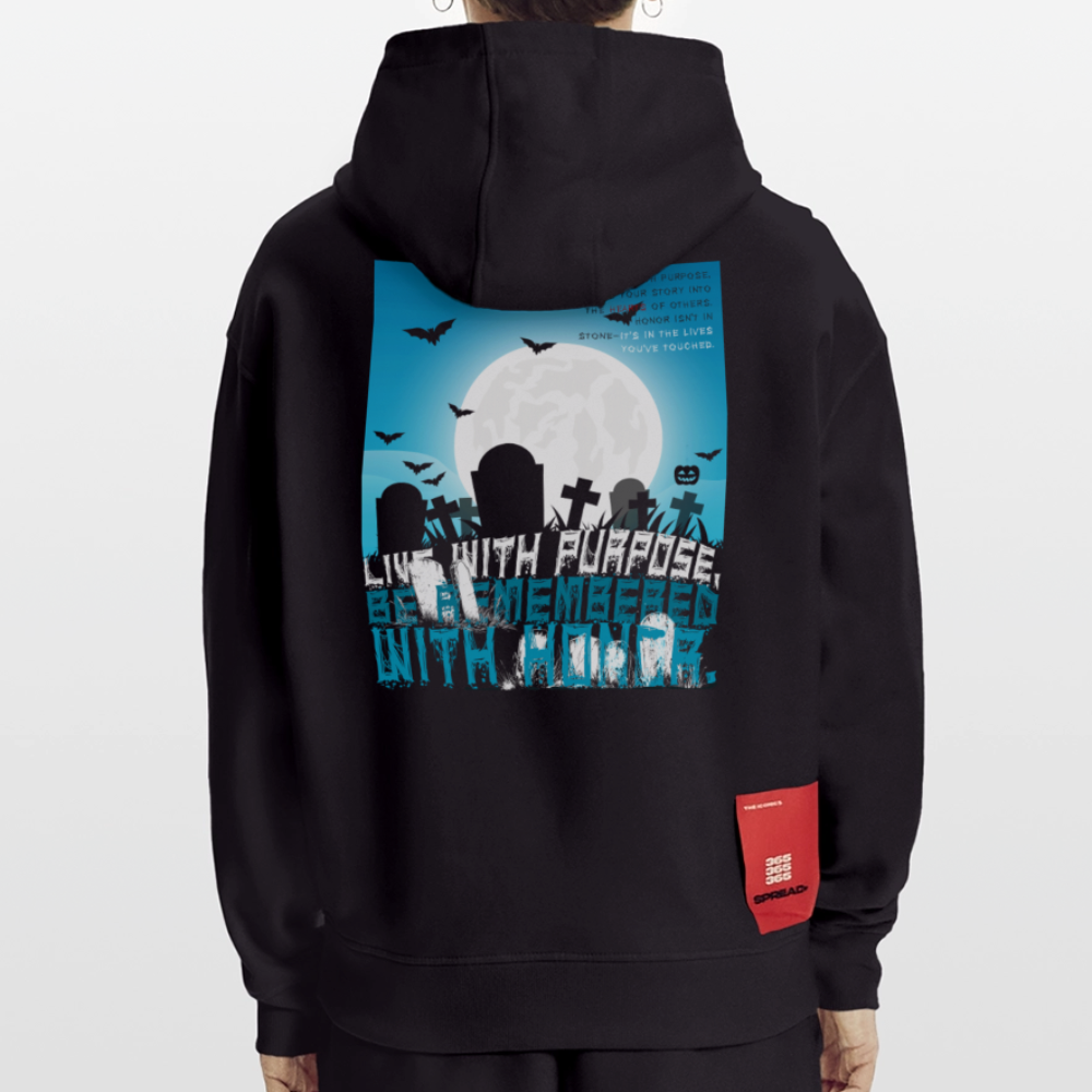 Themisan, Friedhof, 1st | Heavyweight Oversized Bio Hoodie, Unisex - SOLID BLACK