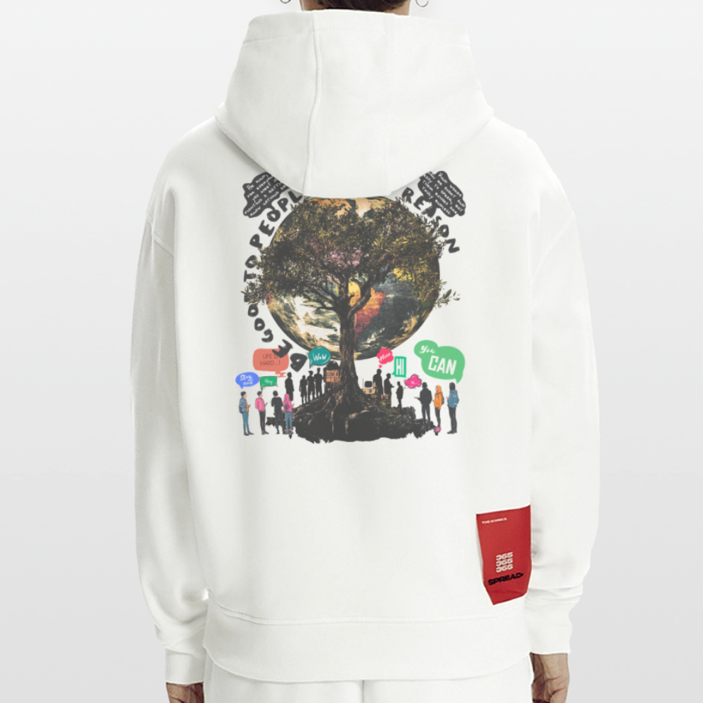 Thalvion, Baum, 1st | Heavyweight Oversized Bio Hoodie, Unisex - OFF WHITE