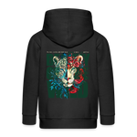 Irise, Leopard, 1st | Kinder Zip Hoodie - Schwarz