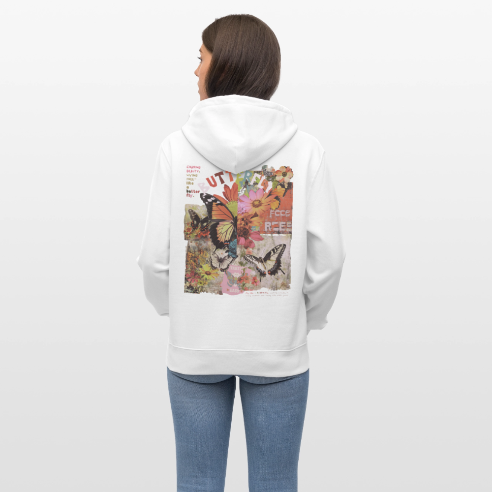 Azaroth, Schmetterling, 1st | Cruiser, Unisex Bio-Hoodie - Weiß