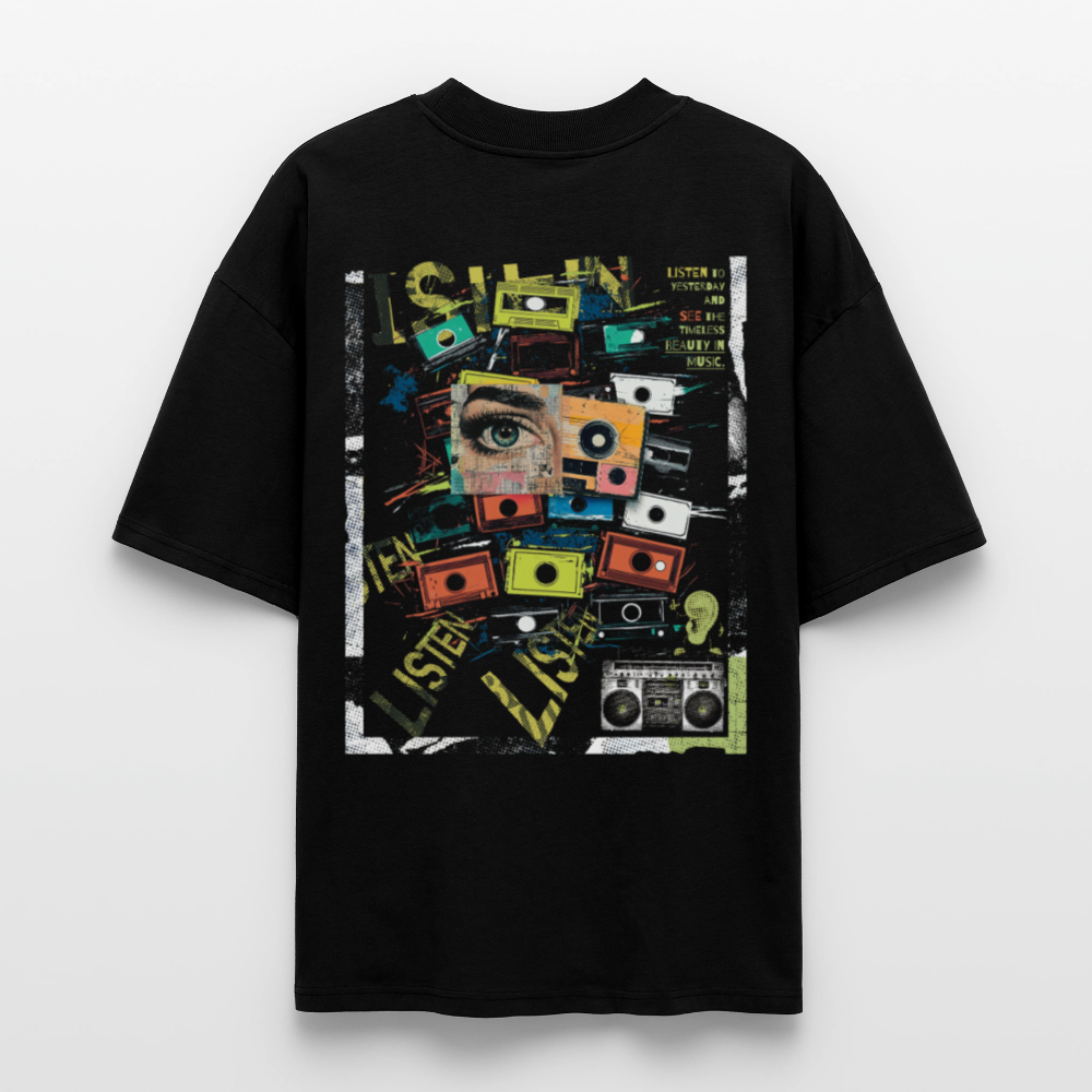 Shahzada, Kassetten, 1st | Blaster, Oversize Bio T-Shirt, Unisex - Schwarz