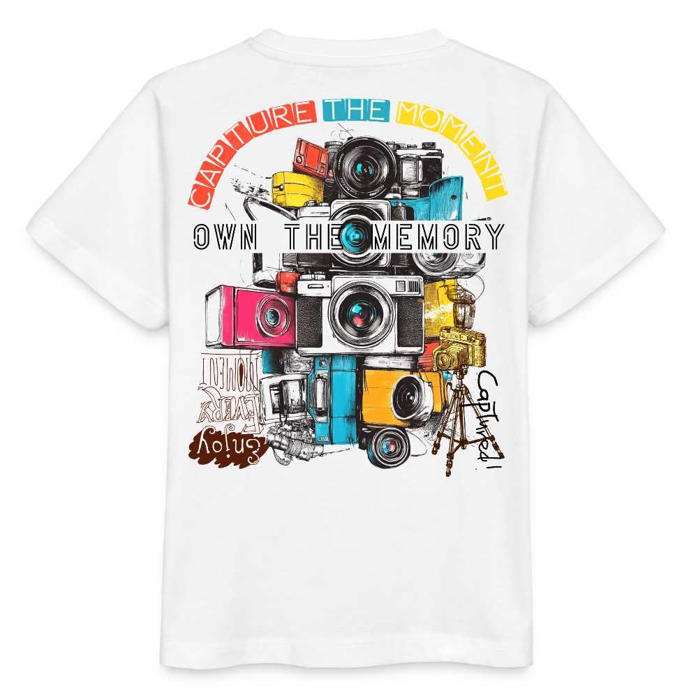 Zarethor, Kamera, 1st | Kinder Bio T-Shirt - Weiß