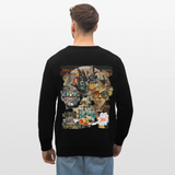 Huitzilopochtli, Gesichter, 1st | Roller, Unisex Bio-Sweatshirt - Schwarz
