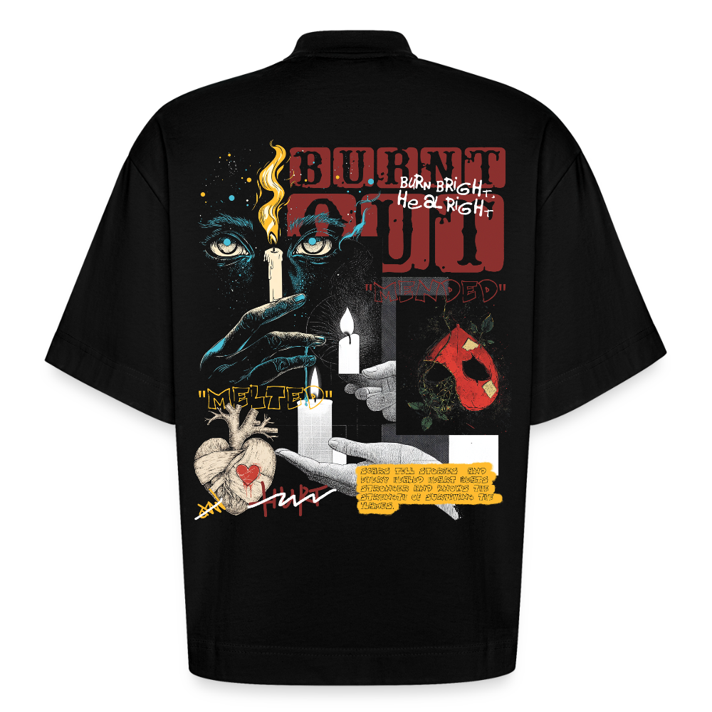 Athenia, Kerze, 1st | Boxy, Heavyweight Bio T-Shirt, Unisex - SOLID BLACK
