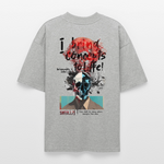 Titanis, Totenkopf, 1st | Blaster, Oversize Bio T-Shirt, Unisex - Grau meliert