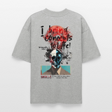 Titanis, Totenkopf, 1st | Blaster, Oversize Bio T-Shirt, Unisex - Grau meliert