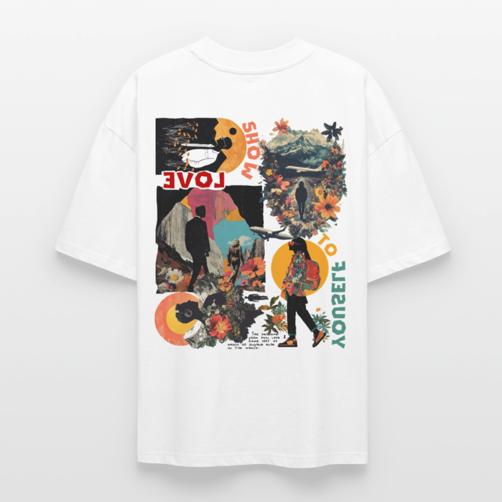 Vaelthorn, Berge, 1st | Blaster, Oversize Bio T-Shirt, Unisex - Weiß