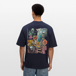 Tangaroa , Skelet, 1st | Breezy, Oversized Unisex T-Shirt - Navy