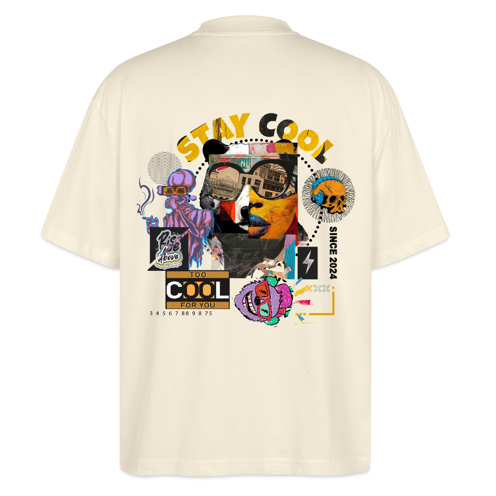 Thorvalis, Bär, 1st | Blaster, Oversize Bio T-Shirt, Unisex - Weißgrau