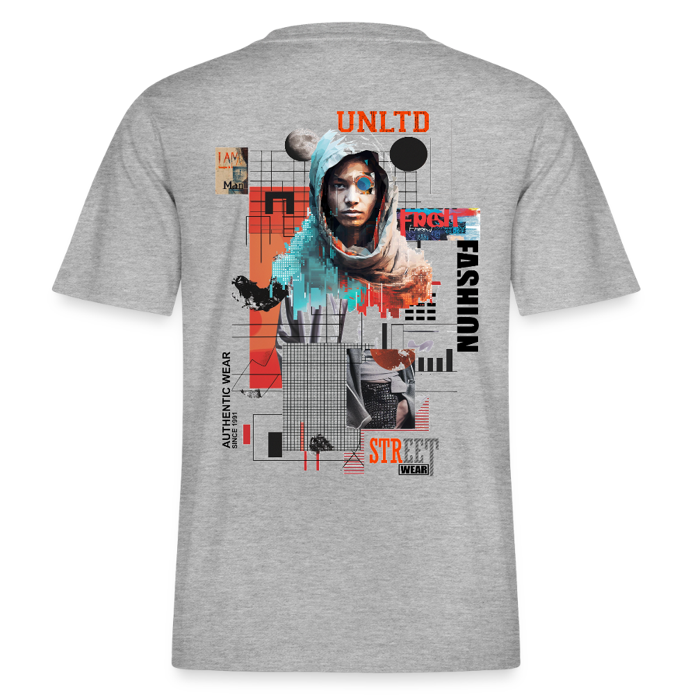 Celestrion, Cyborg, 1st | Essential, Relaxed Fit Unisex Bio T-Shirt - Grau meliert