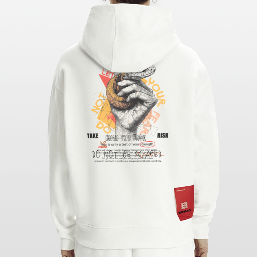 Eldamar, Schlange, 1st | Heavyweight Oversized Bio Hoodie, Unisex - OFF WHITE