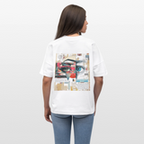 Marsyros, Augen, 1st | Blaster, Oversize Bio T-Shirt, Unisex - Weiß