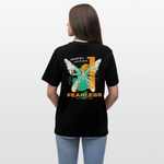 Azazîl, Schmetterling, 1st | Essential, Relaxed Fit Unisex Bio T-Shirt - Schwarz
