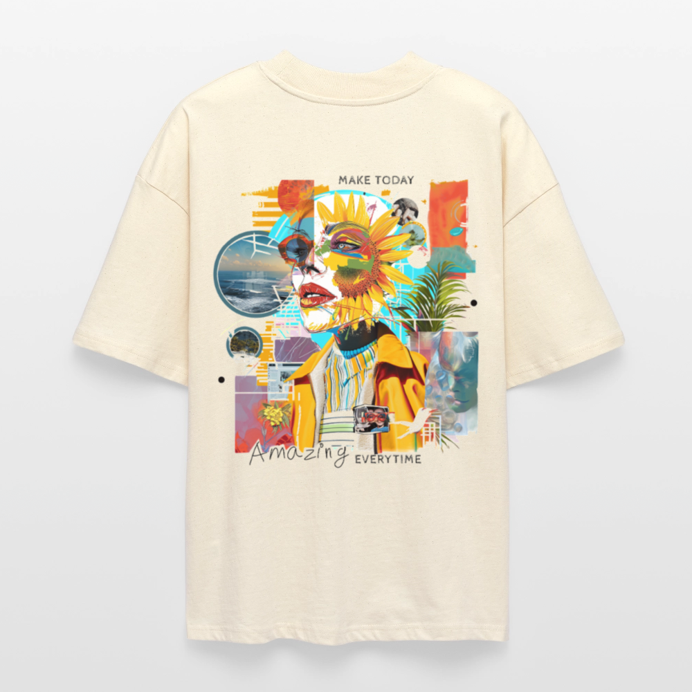 Rivandor, Fantasie, 1st | Blaster, Oversize Bio T-Shirt, Unisex - Weißgrau
