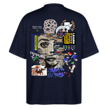 Tianlong, Gesicht, 1st | Blaster, Oversize Bio T-Shirt, Unisex - Navy