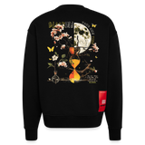 Tsukuyomi, Sanduhr, 1st | Heavyweight Oversized Bio Sweater, Unisex - SOLID BLACK