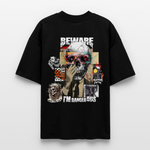 Saxnot, Totenkopf, 1st | Blaster, Oversize Bio T-Shirt, Unisex - Schwarz