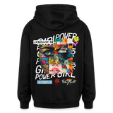 Xizir, Gesicht, 1st | Freshhood, Oversized Unisex Hoodie - Schwarz
