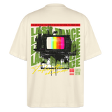 Oblivionis, Fernseher, 1st | Blaster, Oversize Bio T-Shirt, Unisex - Weißgrau