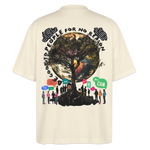 Thalvion, Baum, 1st | Blaster, Oversize Bio T-Shirt, Unisex - Weißgrau