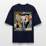 Thanatain, Elefant, 1st | Blaster, Oversize Bio T-Shirt, Unisex - Navy