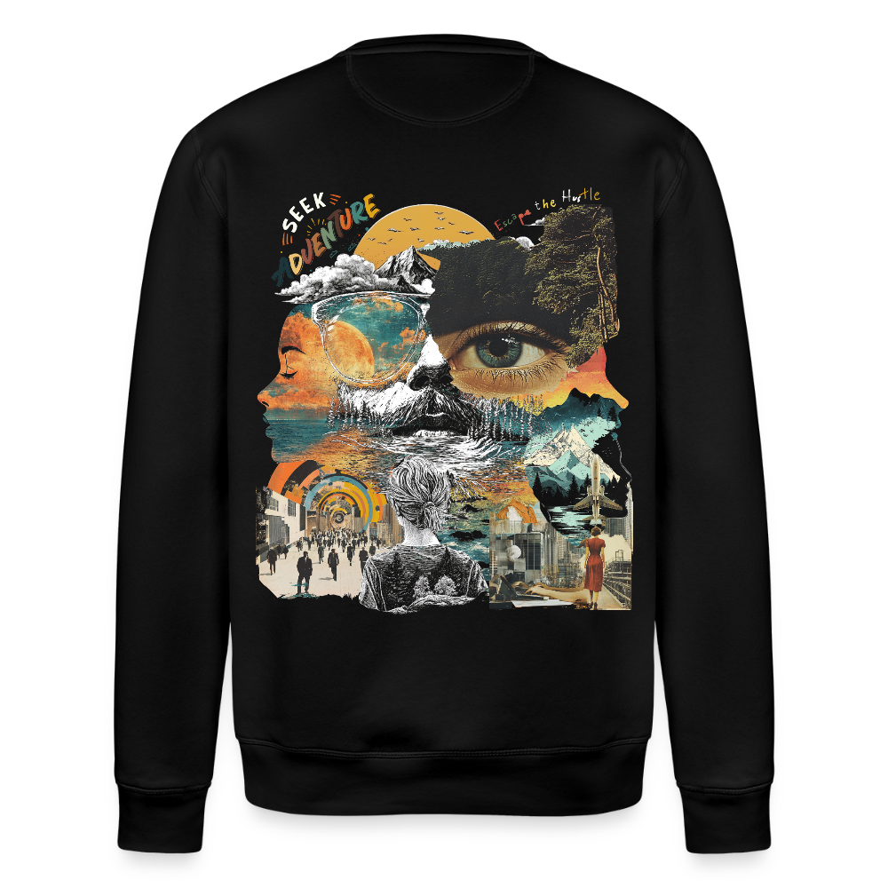 Helian, Frau, 1st | Roller, Unisex Bio-Sweatshirt - Schwarz