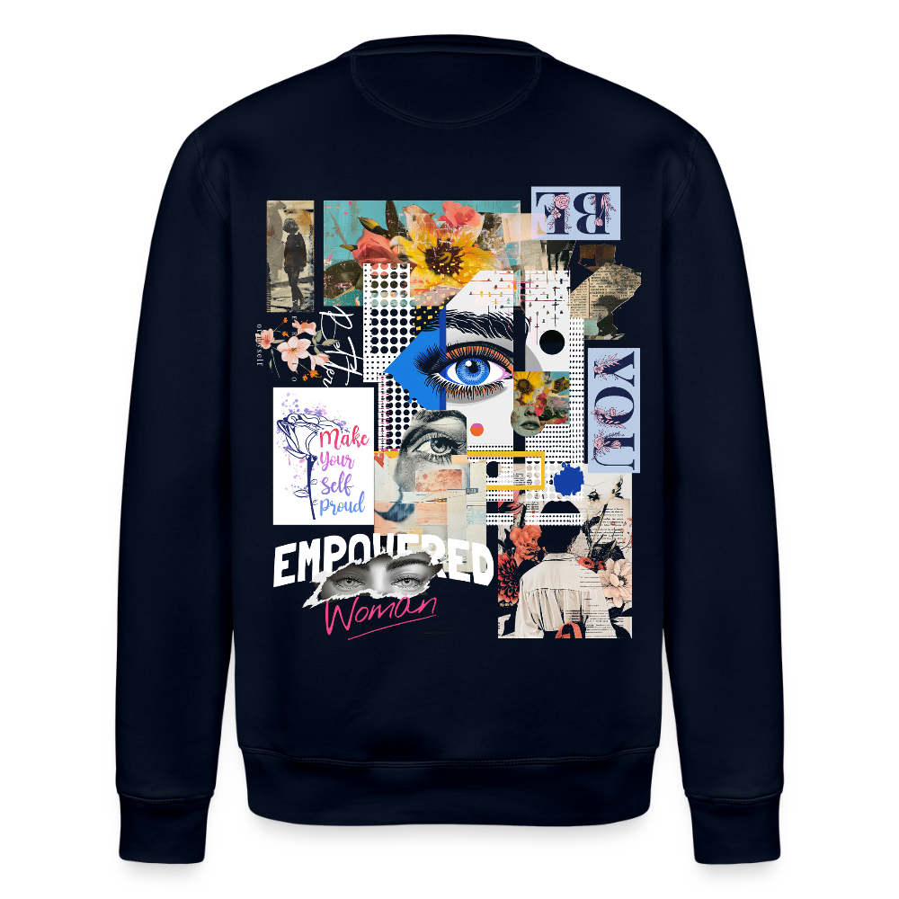 Jade, Augen, 1st | Roller, Unisex Bio-Sweatshirt - Navy