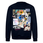 Jade, Augen, 1st | Roller, Unisex Bio-Sweatshirt - Navy