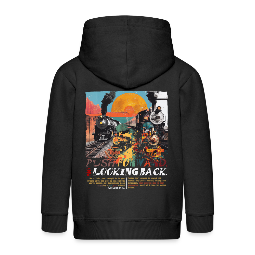 Morphean, Lokomotive, 1st | Kinder Zip Hoodie - Schwarz