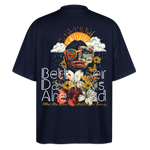 Jinni, Berge, 1st | Blaster, Oversize Bio T-Shirt, Unisex - Navy