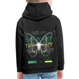 Hesinkar, Schmetterling, 1st | Kinder Hoodie - Schwarz