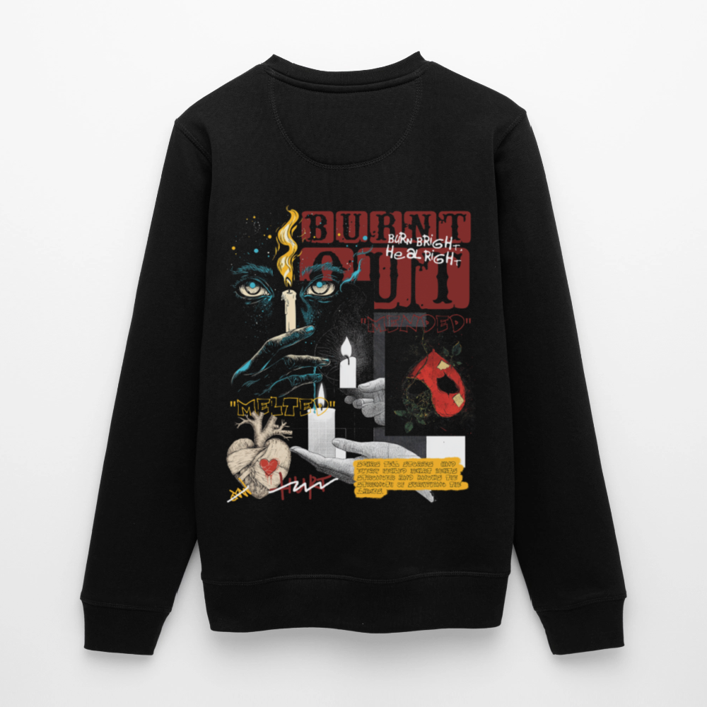 Athenia, Kerze, 1st | Roller, Unisex Bio-Sweatshirt - Schwarz