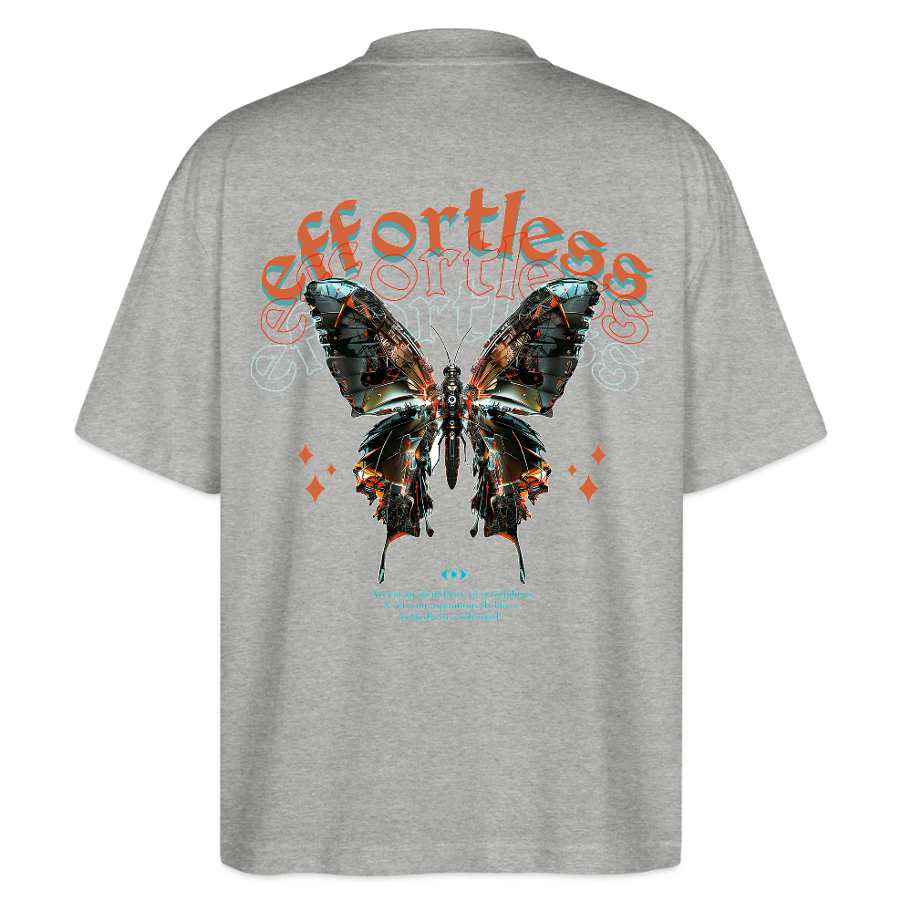 Galaxion, Schmetterling, 1st | Blaster, Oversize Bio T-Shirt, Unisex - Grau meliert