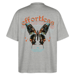 Galaxion, Schmetterling, 1st | Blaster, Oversize Bio T-Shirt, Unisex - Grau meliert