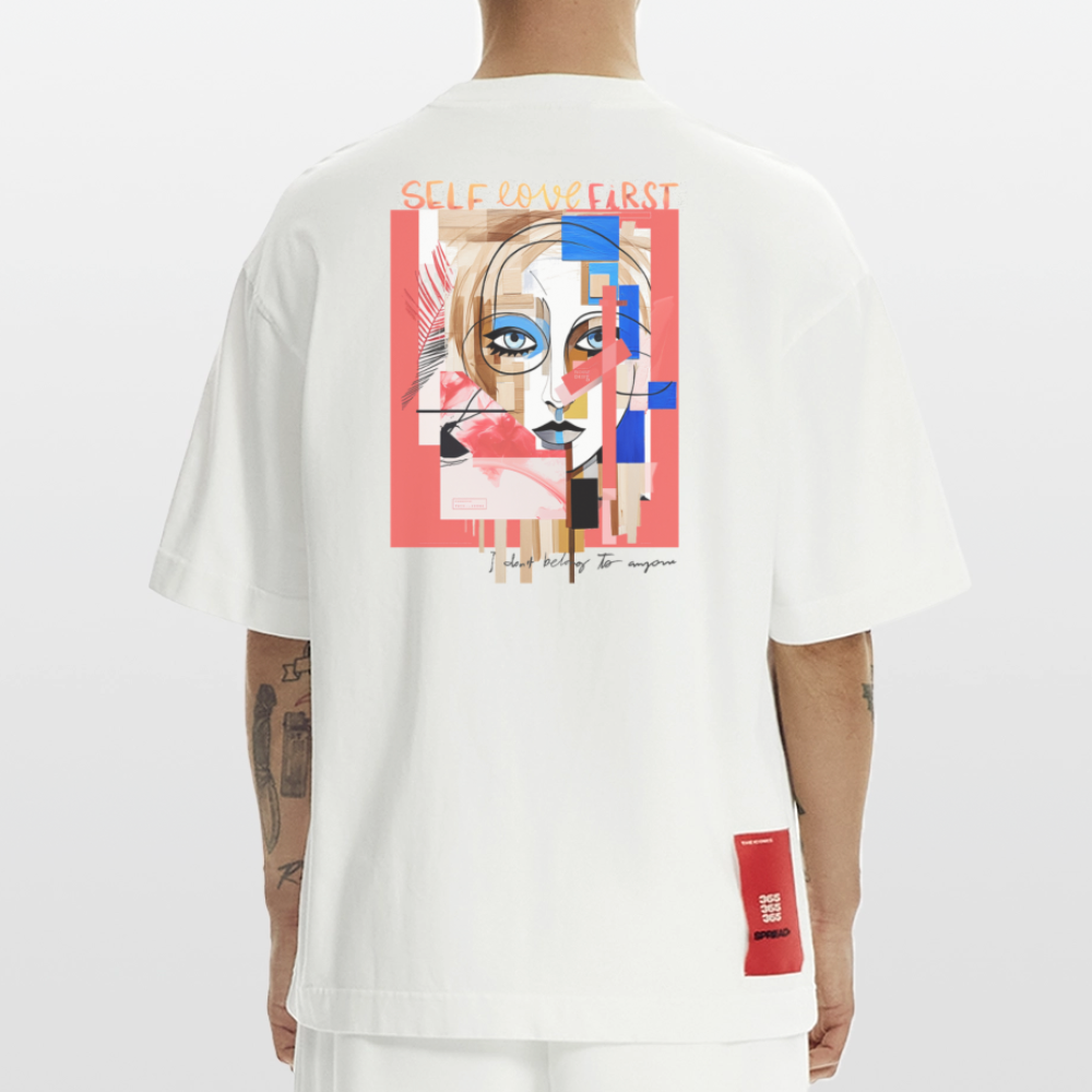 Vesperion, Frau, 1st | Heve, Heavyweight Oversized Bio T-Shirt, Unisex - OFF WHITE