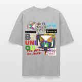 Orvathar, Fernseher, 1st | Blaster, Oversize Bio T-Shirt, Unisex - Grau meliert